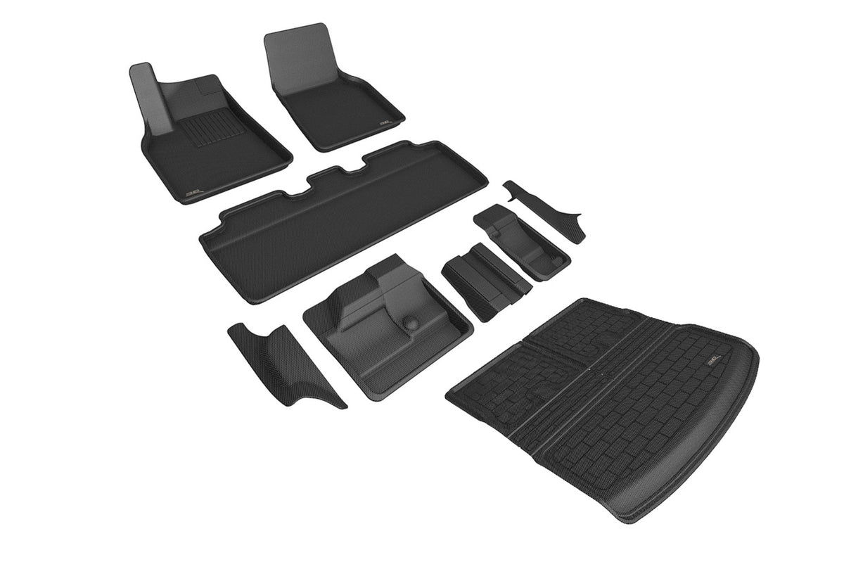 Tesla Model Y MAXpider 3D Kagu All-Weather Custom Fit Floor Liner Mats (Set of 3)