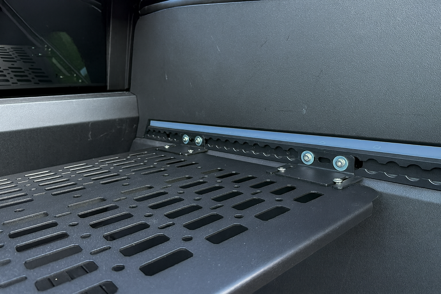 Cybertruck Bed L-Track Molle Shelf Rack Deck