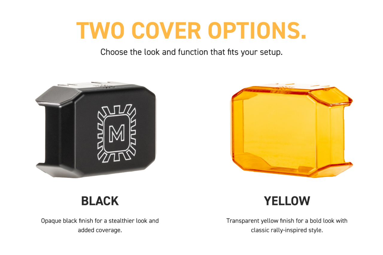 Morimoto 1Banger / 2Banger / 4Banger LED Pod Blackout / Yellow (Amber) Hard Covers (set of 2)