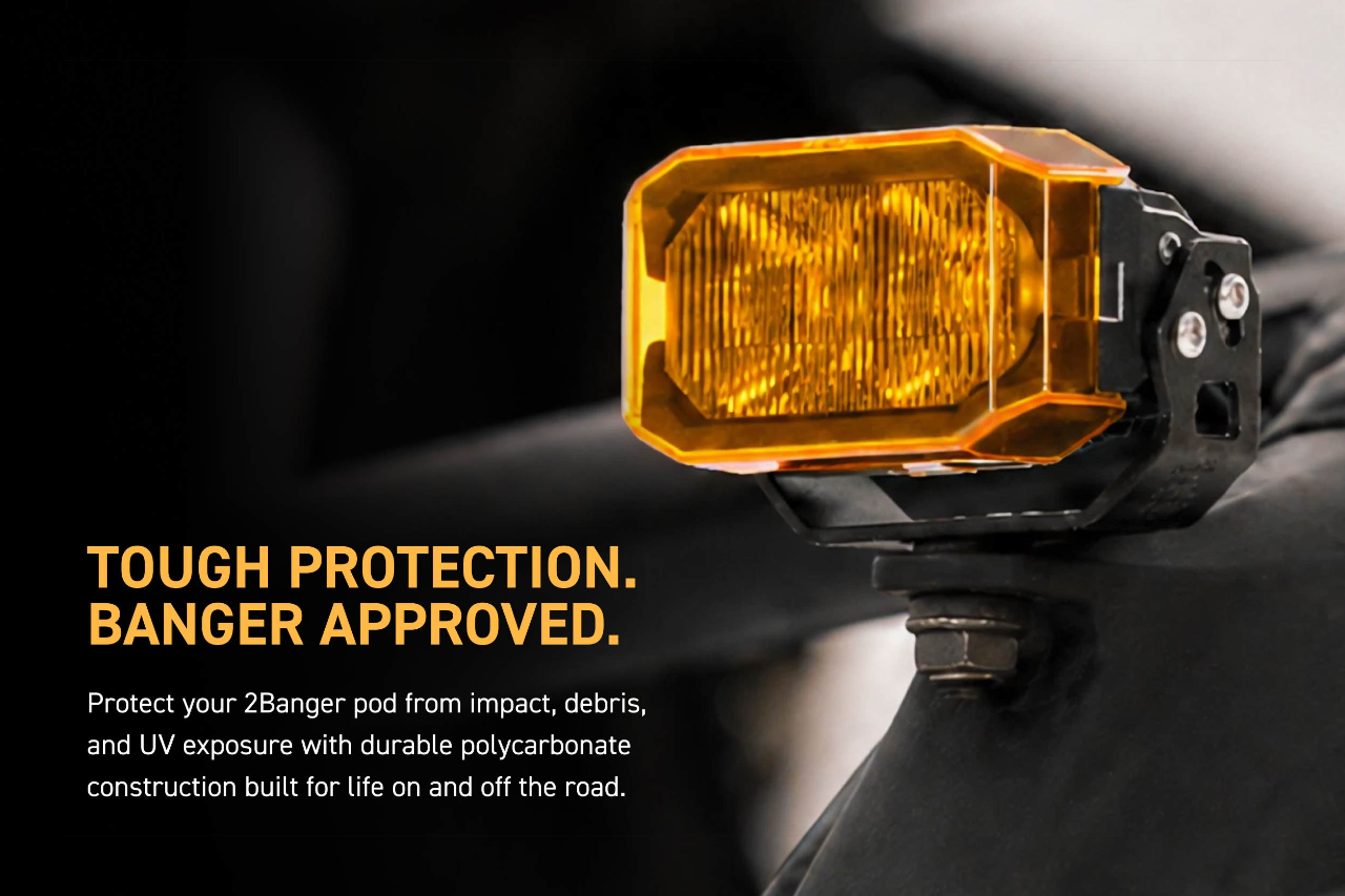 Morimoto 1Banger / 2Banger / 4Banger LED Pod Blackout / Yellow (Amber) Hard Covers (set of 2)