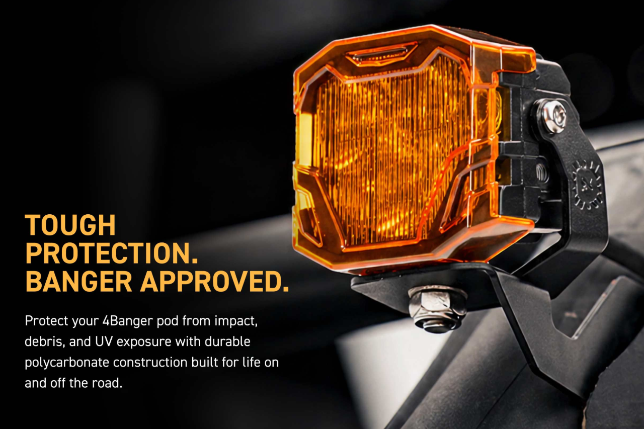Morimoto 1Banger / 2Banger / 4Banger LED Pod Blackout / Yellow (Amber) Hard Covers (set of 2)
