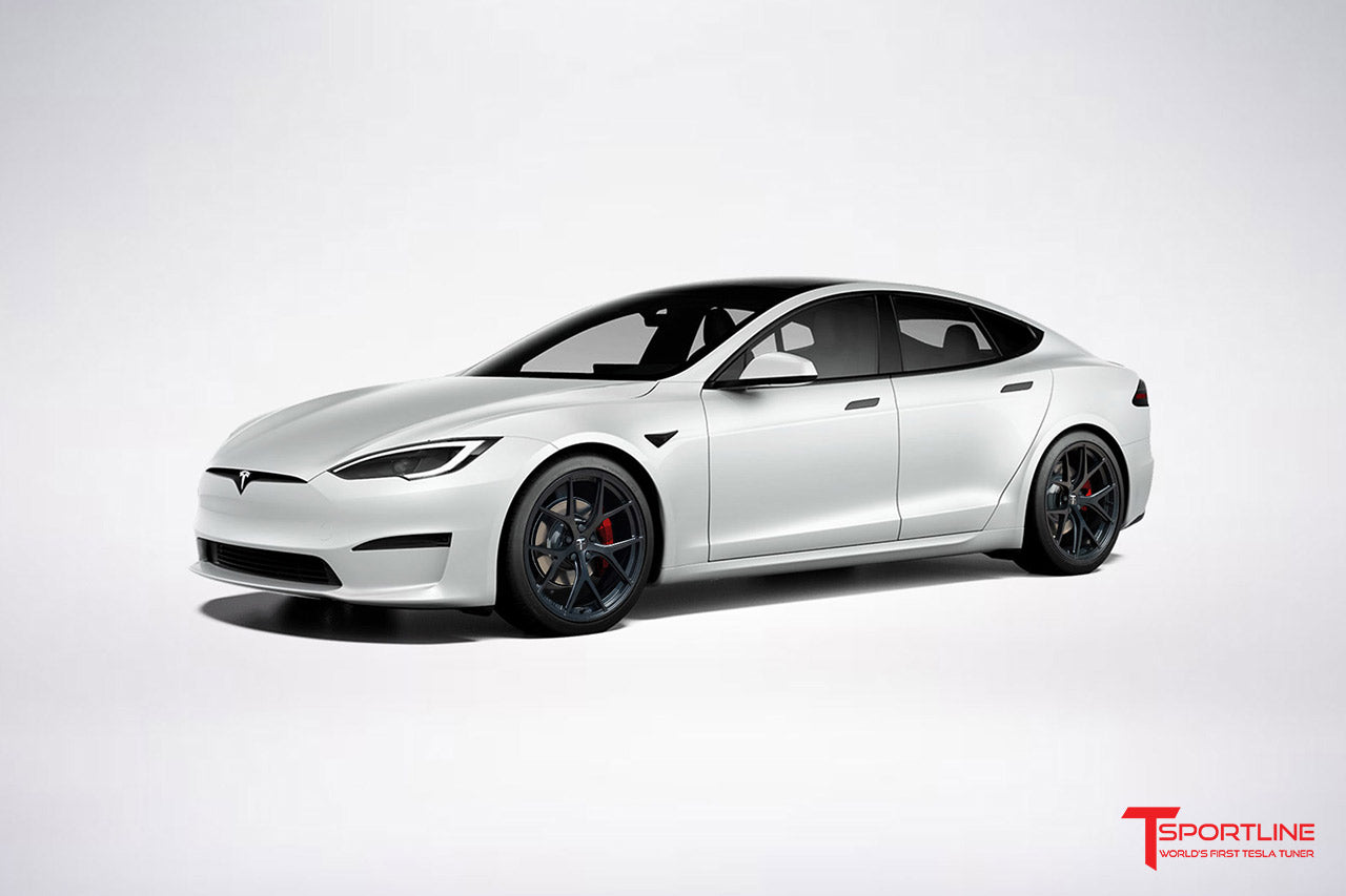 TXL115 21" Tesla Model S Plaid & Long Range Fully Forged Lightweight Tesla Wheel and Tire Package (Set of 4)