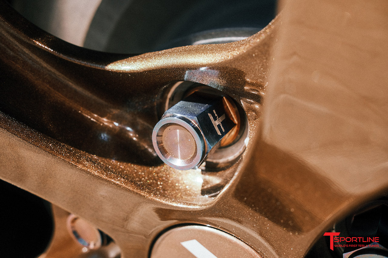 Tesla Ultra-Lightweight Titanium Wheel Lug Nut Set