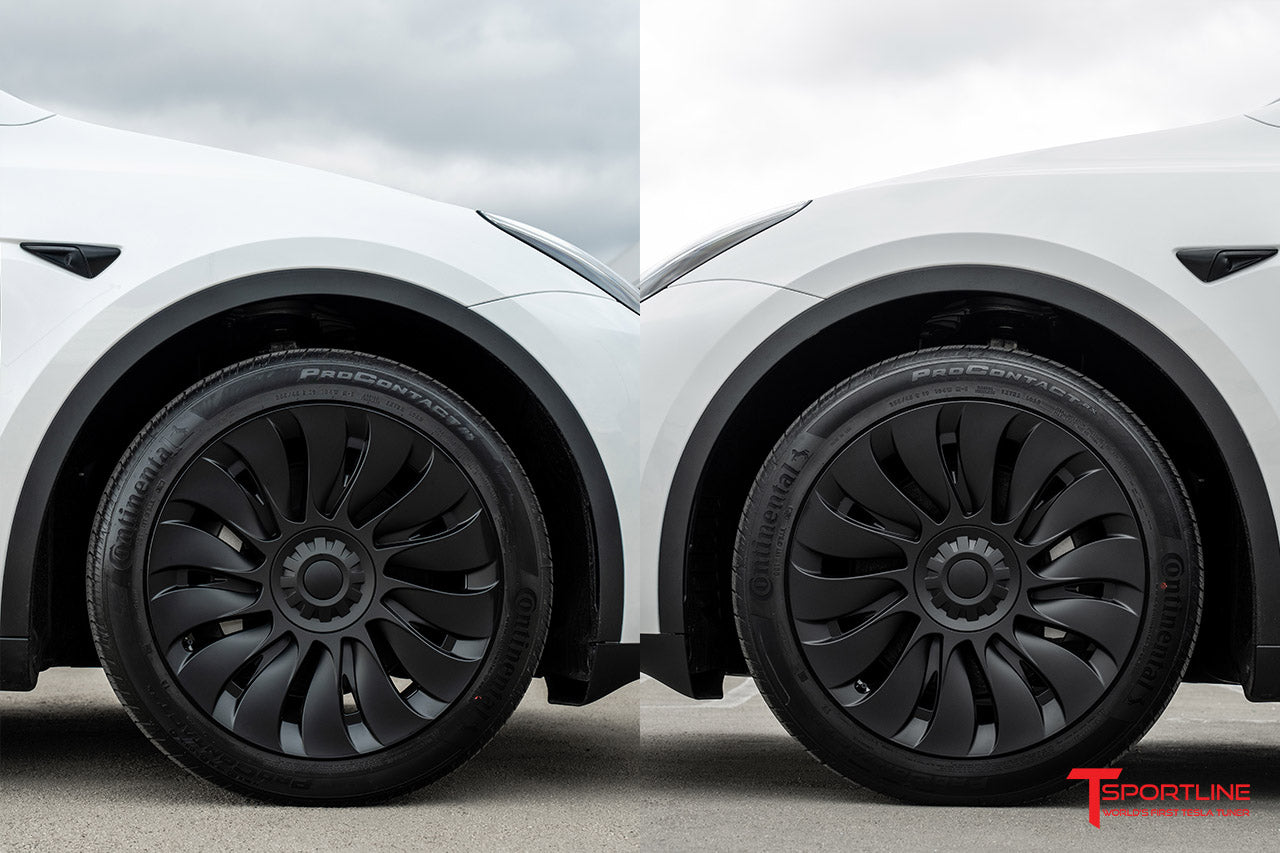 TSY14d Tesla Model Y Max Range Directional Aero Wheel Cover Set for 19" Factory Tesla Wheel
