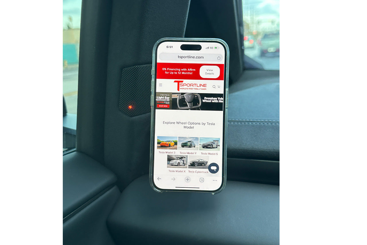 Tesla Cybertruck Super Sturdy Bolt-on Phone Mount & Wireless MagSafe Charger