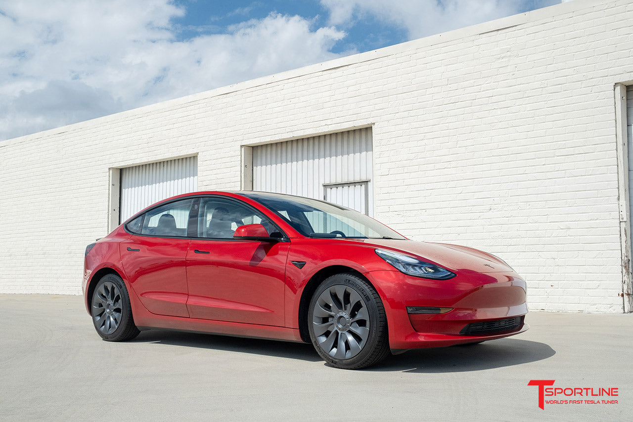 T310d Tesla Model 3 RangeMaxx Directional Uberturbine Styled Aero Wheel Cover Set for 18" Factory Tesla Wheel