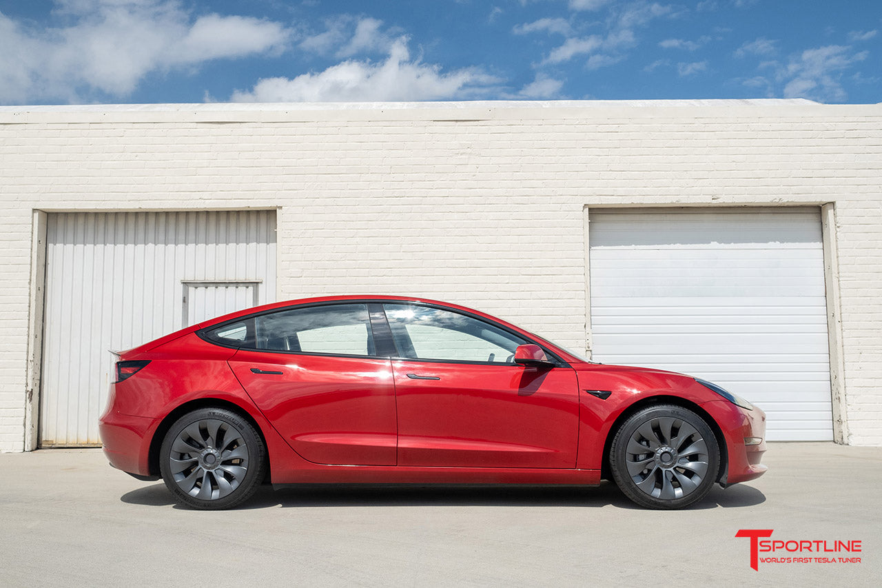 T310d Tesla Model 3 RangeMaxx Directional Uberturbine Styled Aero Wheel Cover Set for 18" Factory Tesla Wheel