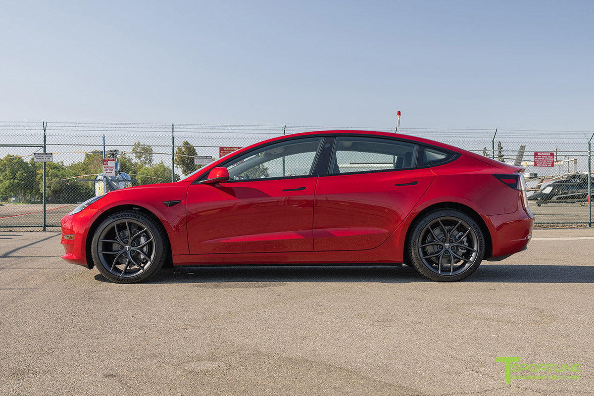 Tesla Model 3 TS5 19&quot; Wheel and Tire Package in Satin Gray (Set of 4) Open Box Special!