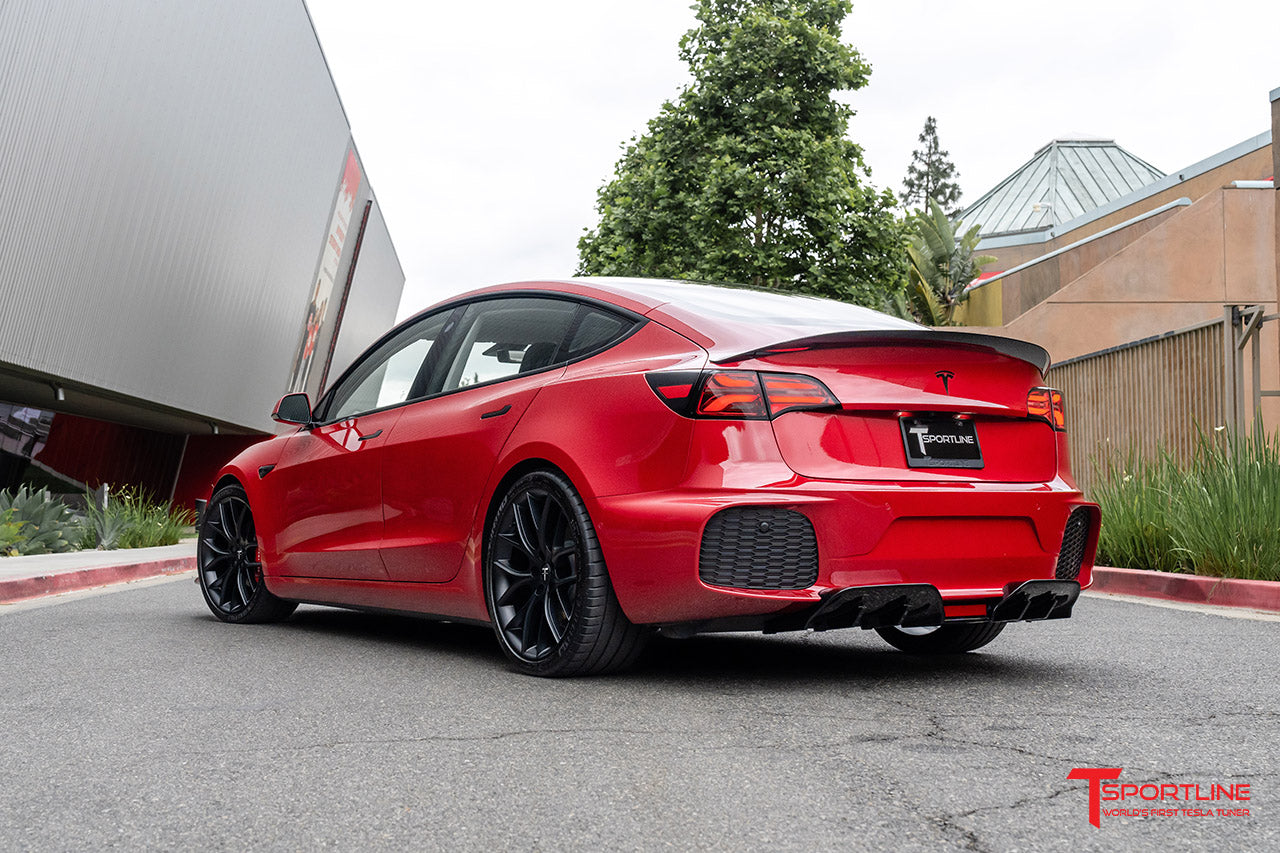 Tesla Model 3 Aero Sport Body Kit with Front and Rear Bumper Fascias & Wing Spoiler