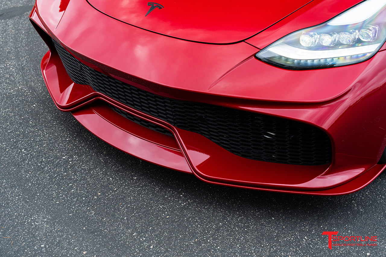 Tesla Model 3 Aero Sport Body Kit with Front and Rear Bumper Fascias & Wing Spoiler