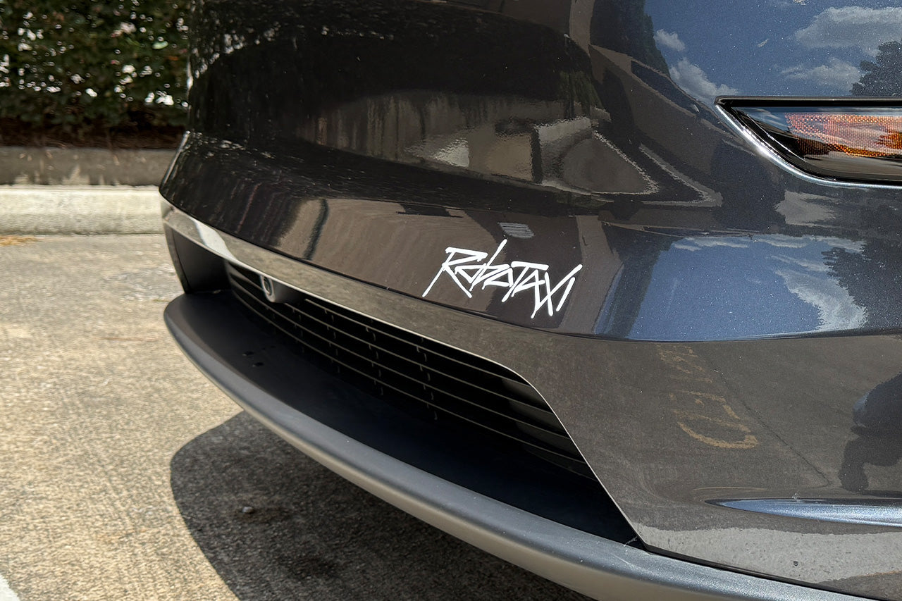Tesla Robotaxi Door & Bumper Decal Set (Set of 4 Vinyl Emblems)