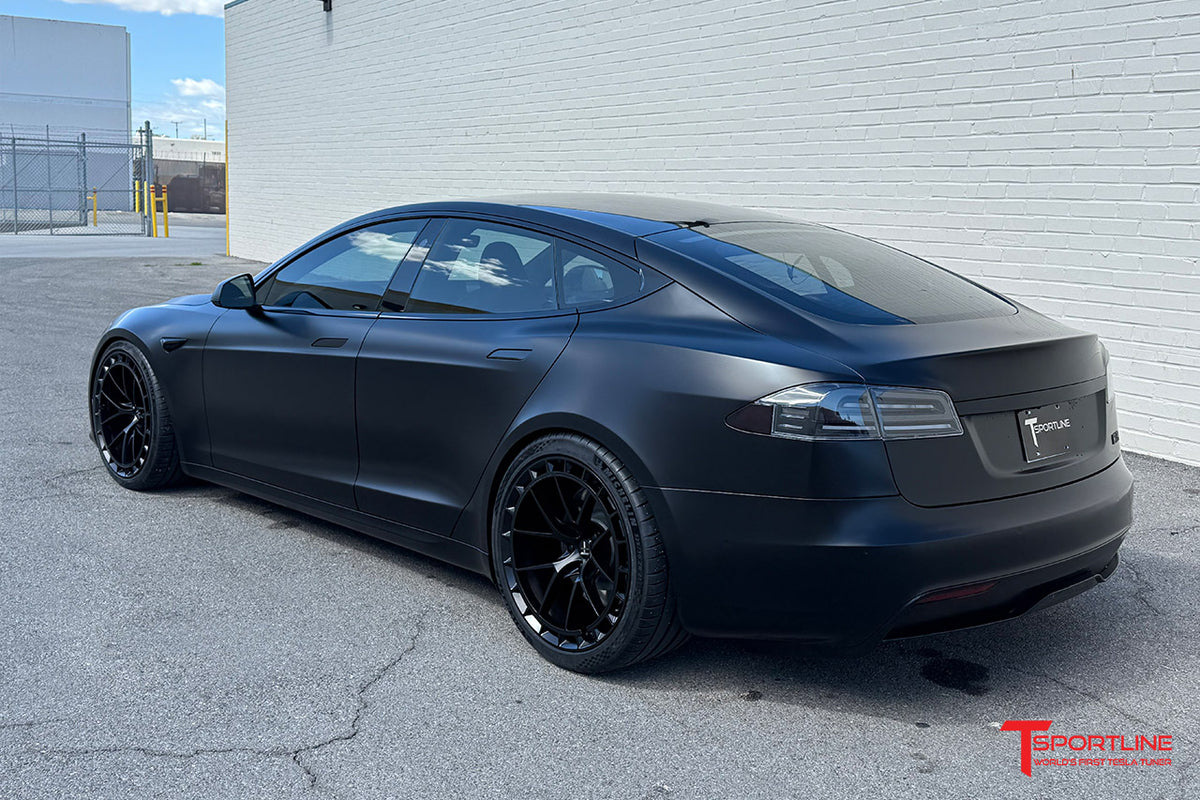 TSW115A Aero 21&quot; Superwide Tesla Model S Plaid &amp; Long Range Fully Forged Lightweight Tesla Wheel and Tire Package (Set of 4)