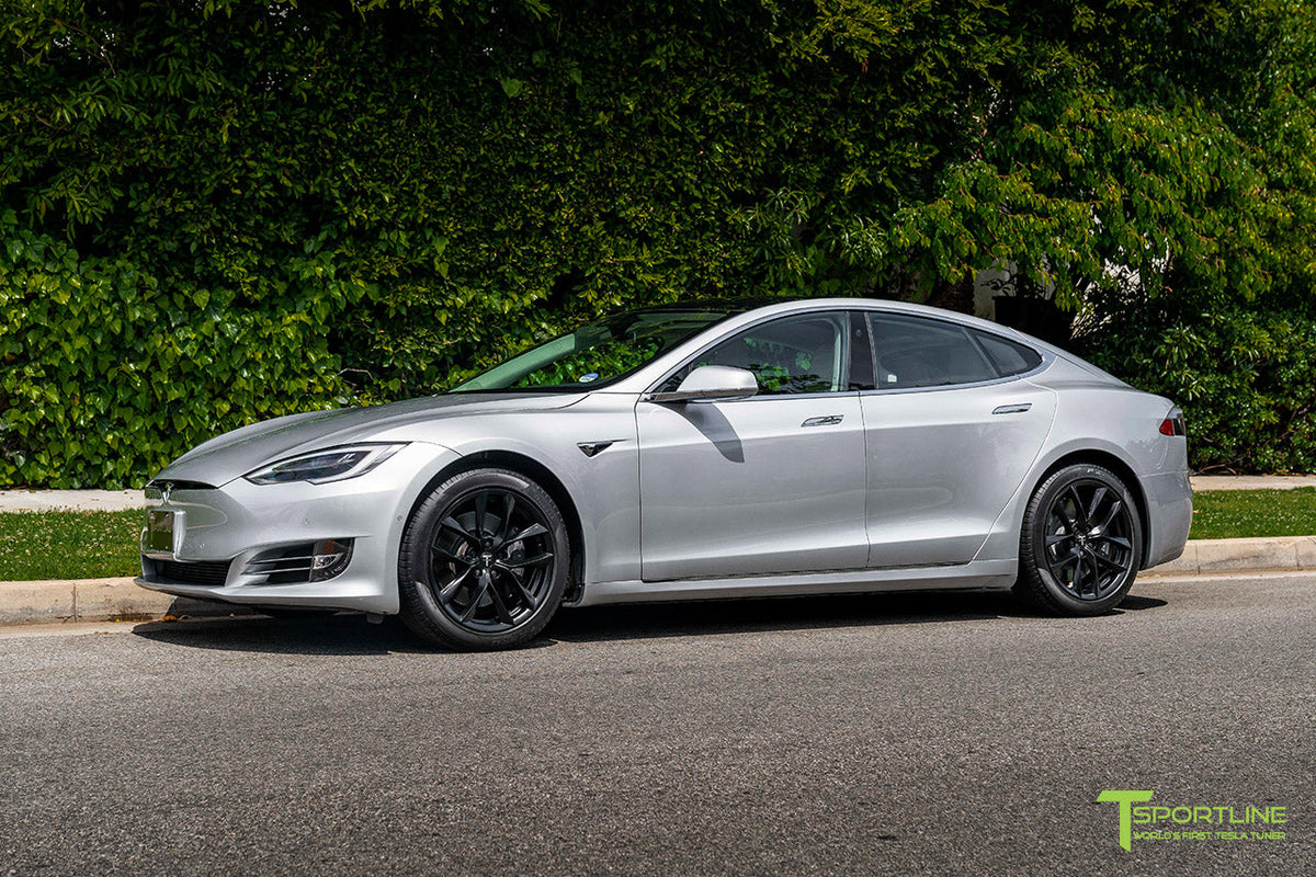 Tesla Model S TSS 19&quot; Wheel and Tire Package in Satin Black (Set of 4) Open Box Special!