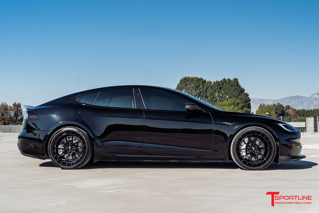 TS115A 21" Tesla Model S Long Range & Plaid Wheel and Tire Package (Set of 4) Overstock Blowout Special!