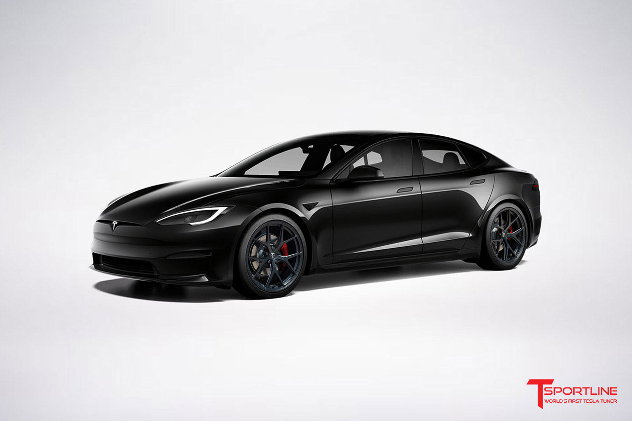 TXL115 21" Tesla Model S Plaid & Long Range Fully Forged Lightweight Tesla Wheel and Tire Package (Set of 4)