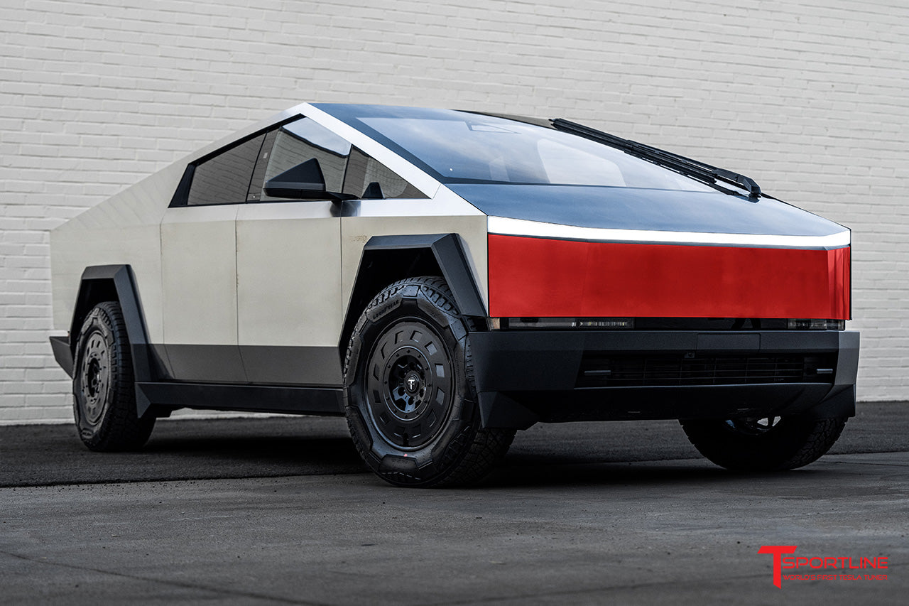 Tesla Cybertruck Frunk Hood & DRL Lightbar / Headlight DIY PPF Kit - Self Healing Stainless Steel Protection Film