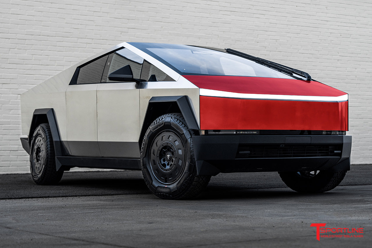 Tesla Cybertruck Frunk Hood & DRL Lightbar / Headlight DIY PPF Kit - Self Healing Stainless Steel Protection Film