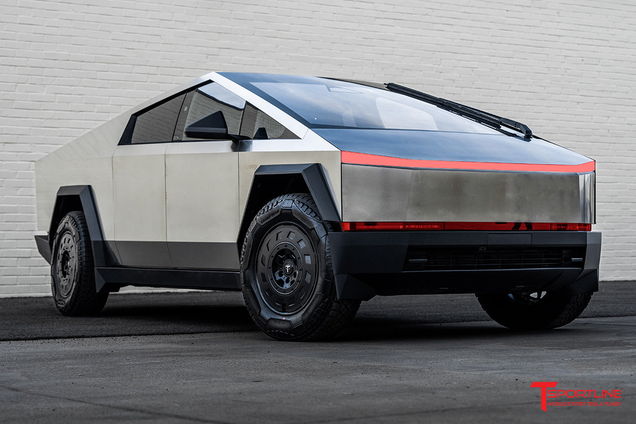 Tesla Cybertruck Frunk Hood & DRL Lightbar / Headlight DIY PPF Kit - Self Healing Stainless Steel Protection Film