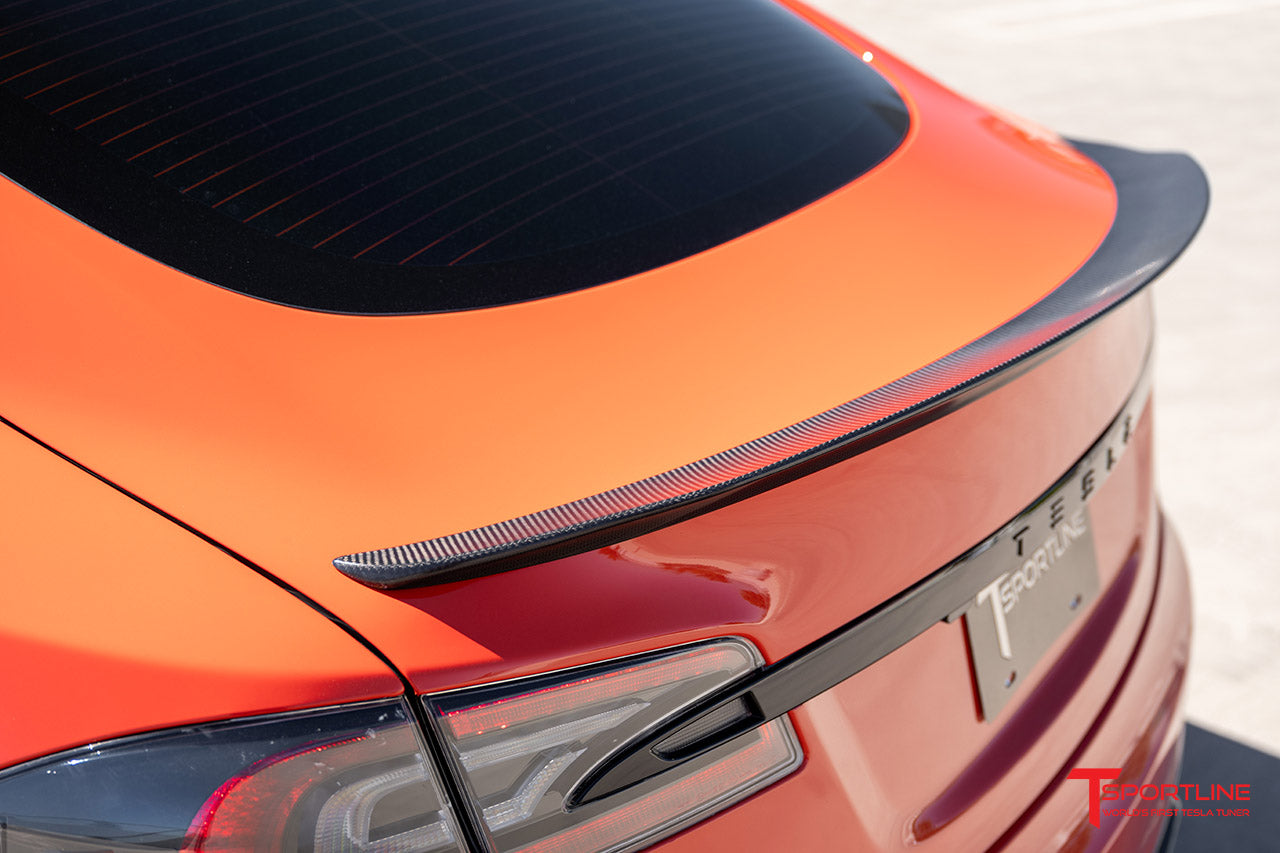 Tesla Model S Carbon Fiber Sport Trunk Decklid Spoiler