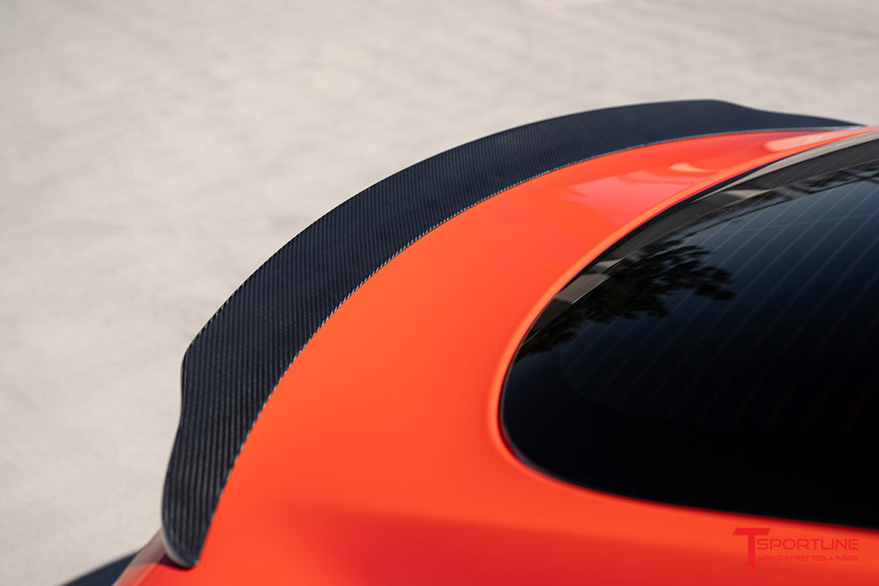 Tesla Model S Carbon Fiber Sport Trunk Decklid Spoiler