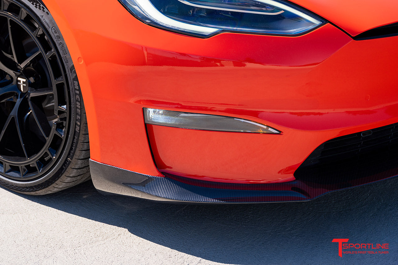 Tesla Model S Long Range & Plaid Carbon Fiber Front Apron (2021 - Present)