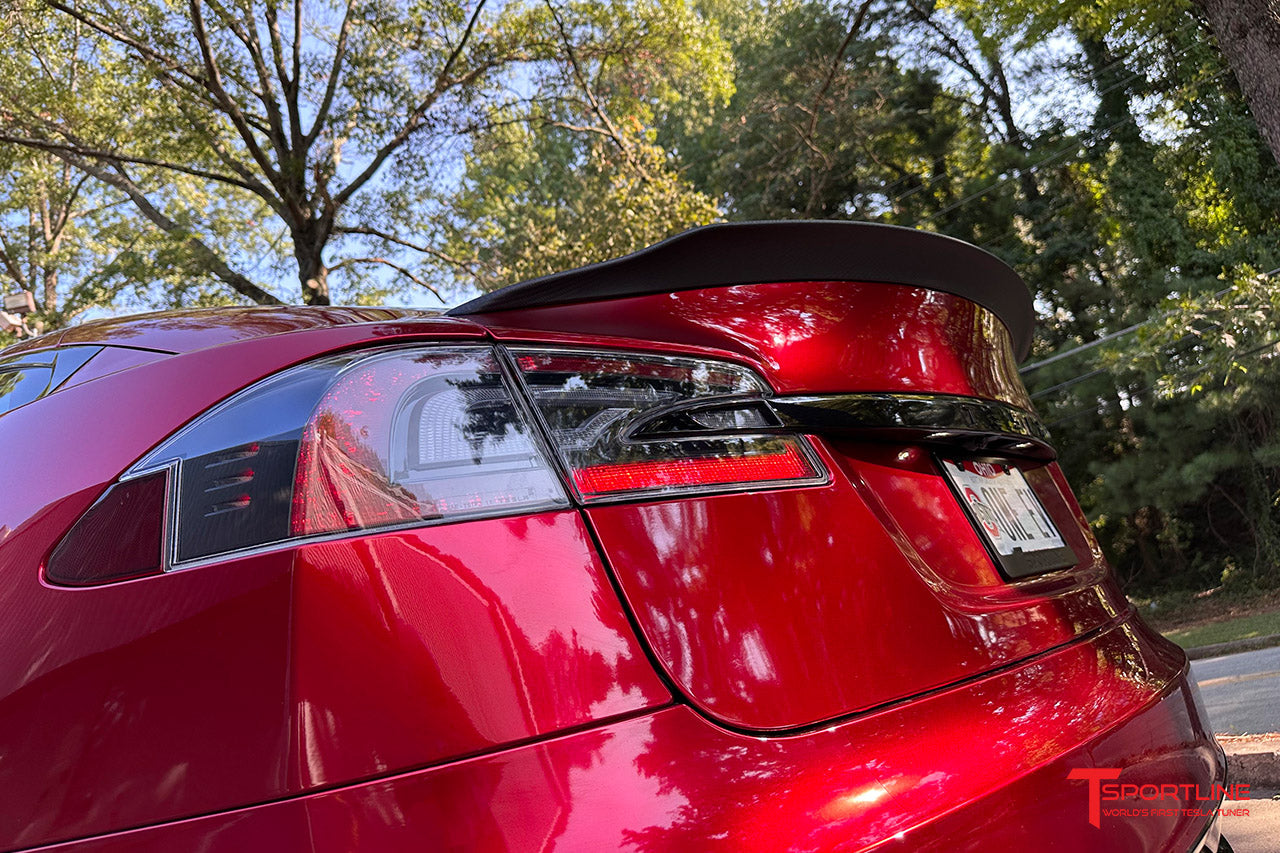 Tesla Model S Carbon Fiber Sport Trunk Decklid Spoiler