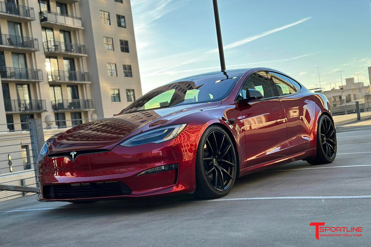 Tesla Red TMaxx SuperGloss Über Red Color Tesla Vehicle Wrap Film - T Sportline ...
