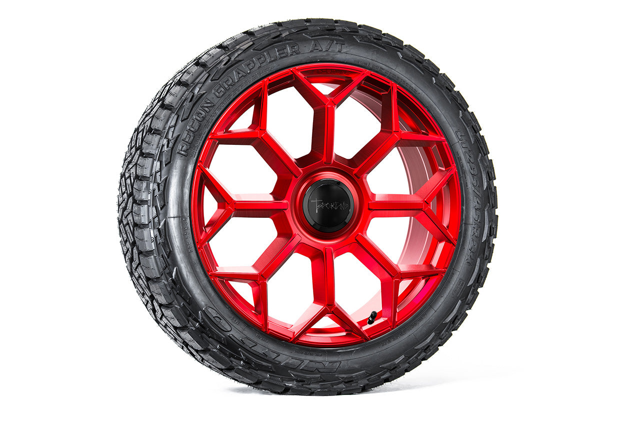 TC8 24" Tesla Cybertruck Flow Forged Monoblock Tesla Wheel and Tire Package (Set of 4)