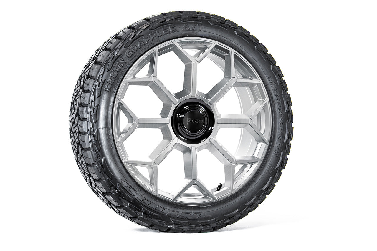 TC8 24" Tesla Cybertruck Flow Forged Monoblock Tesla Wheel and Tire Package (Set of 4)