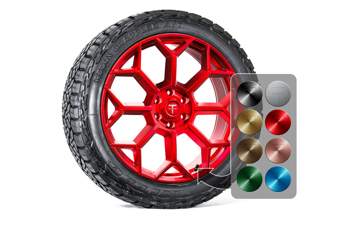 TC8 24" Tesla Cybertruck Flow Forged Monoblock Tesla Wheel and Tire Package (Set of 4)