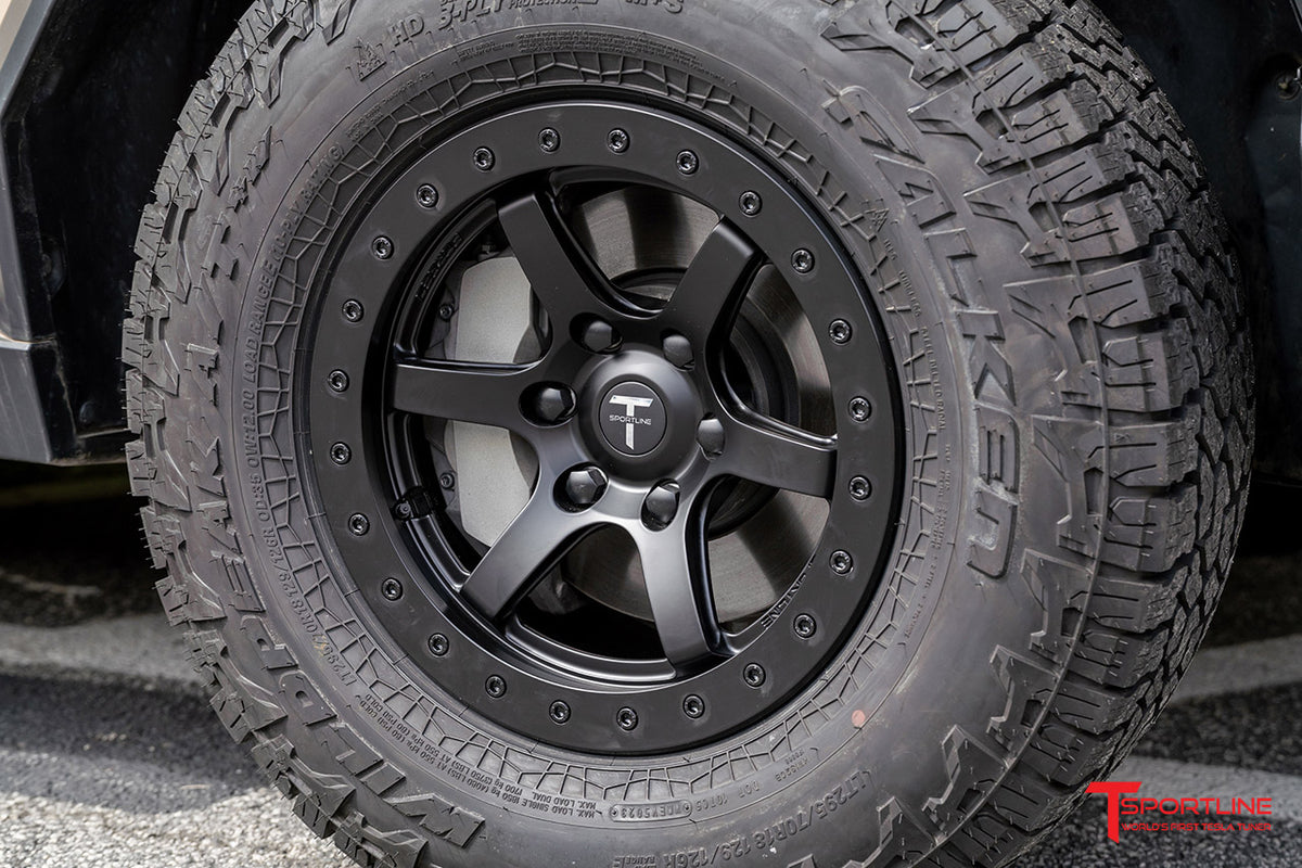 CT6B 18&quot; Tesla Cybertruck Beadlock Off Road Forged Tesla Wheel and Tire Package (Set of 4)