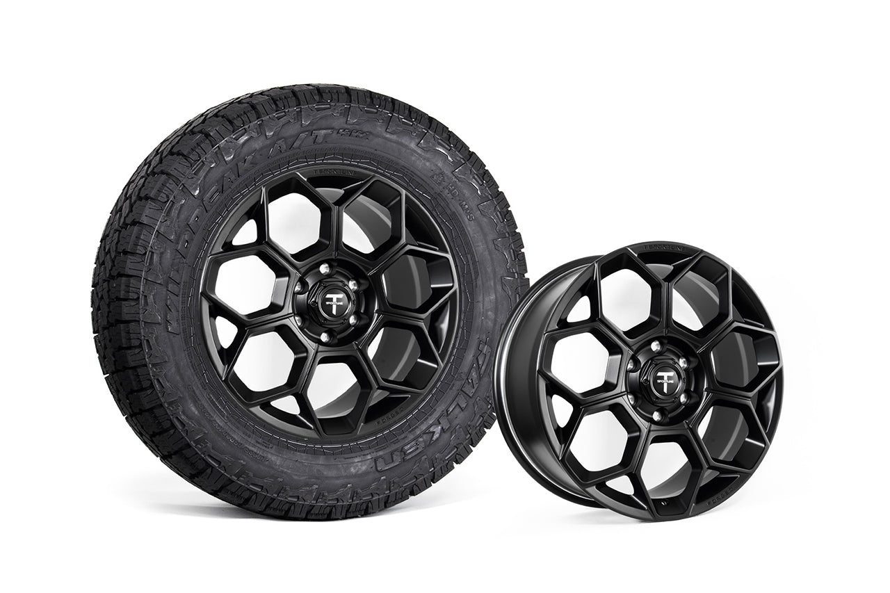 CT7 20" Tesla Cybertruck Fully Forged Lightweight Tesla Wheel and Tire Package (Set of 4)