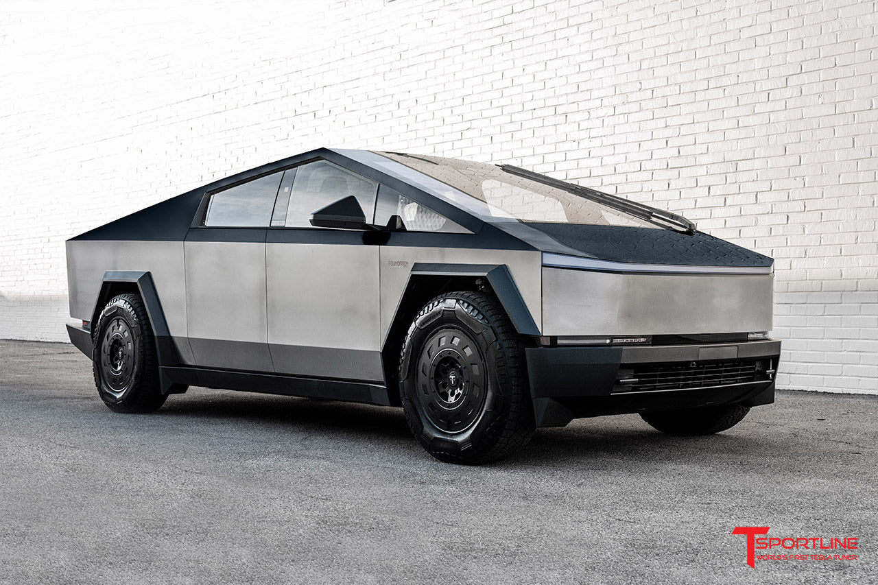 CYBER STREET UNISEX SET UP【GRAY x BLACK】 Tesla Cybertruck Two-Tone Upper Blackout PPF Wrap Kit - T