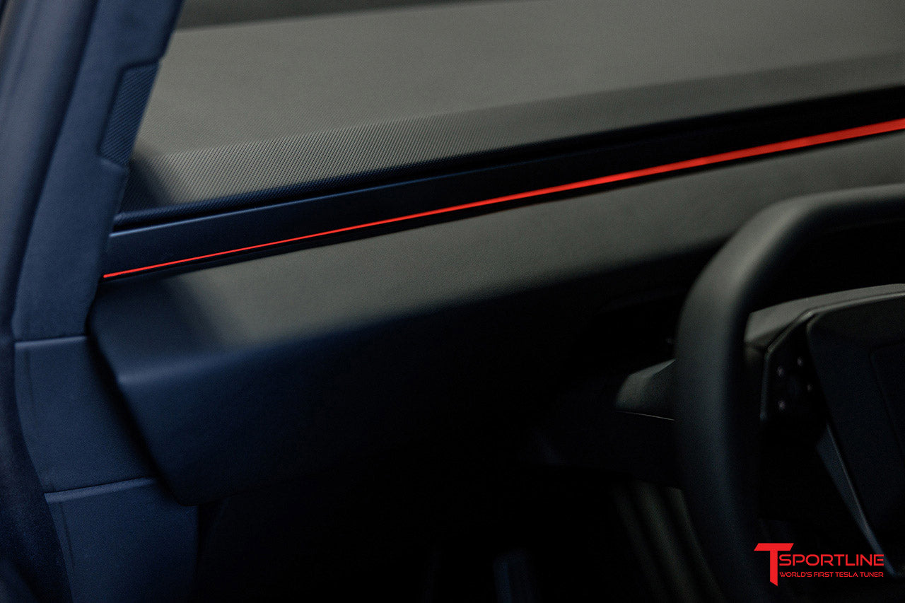 Tesla Cybertruck Custom Interior Program Phase 2: Reupholstered Door Inserts and Lower Dash
