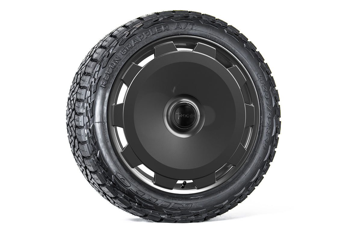 CTM 24&quot; Tesla Cybertruck Fully Forged Monoblock Tesla Wheel and Tire Package (Set of 4)