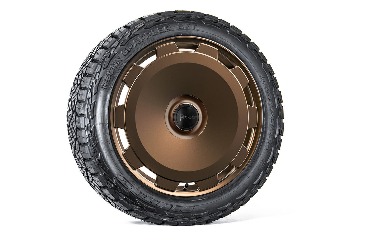 CTM 24&quot; Tesla Cybertruck Fully Forged Monoblock Tesla Wheel and Tire Package (Set of 4)