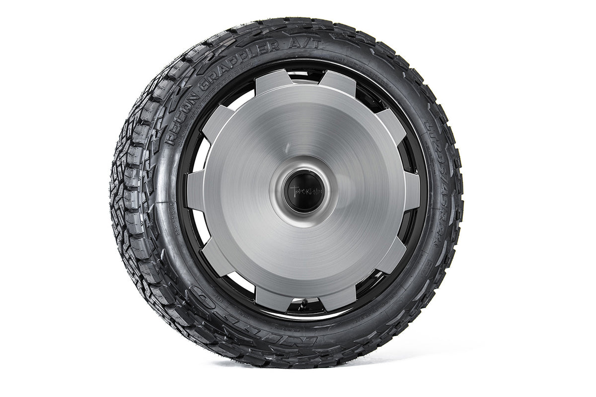 CTM 24&quot; Tesla Cybertruck Fully Forged Monoblock Tesla Wheel and Tire Package (Set of 4)