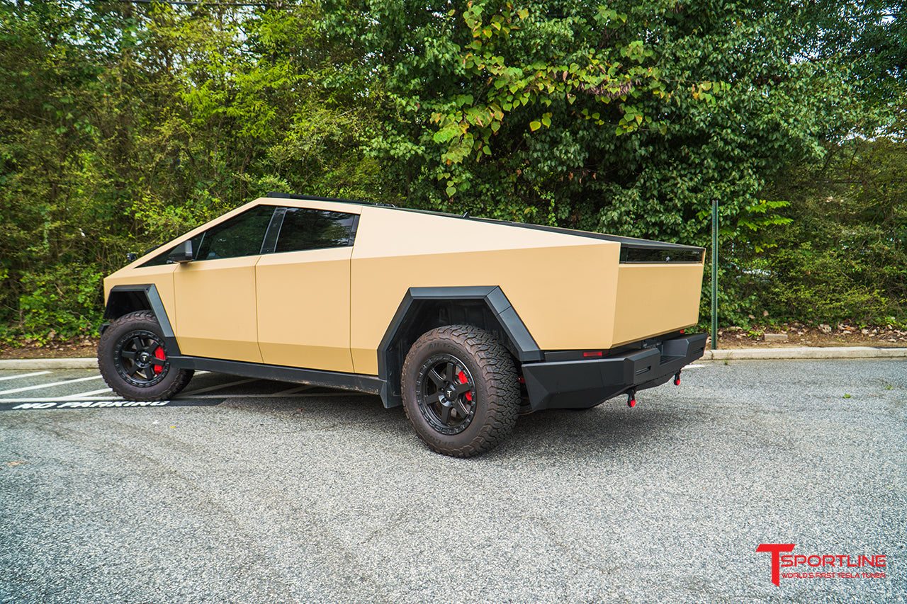 Tesla Cybertruck CTX Extreme Duty Steel Rear Bumper with Tow Hooks & LED Lighting Options