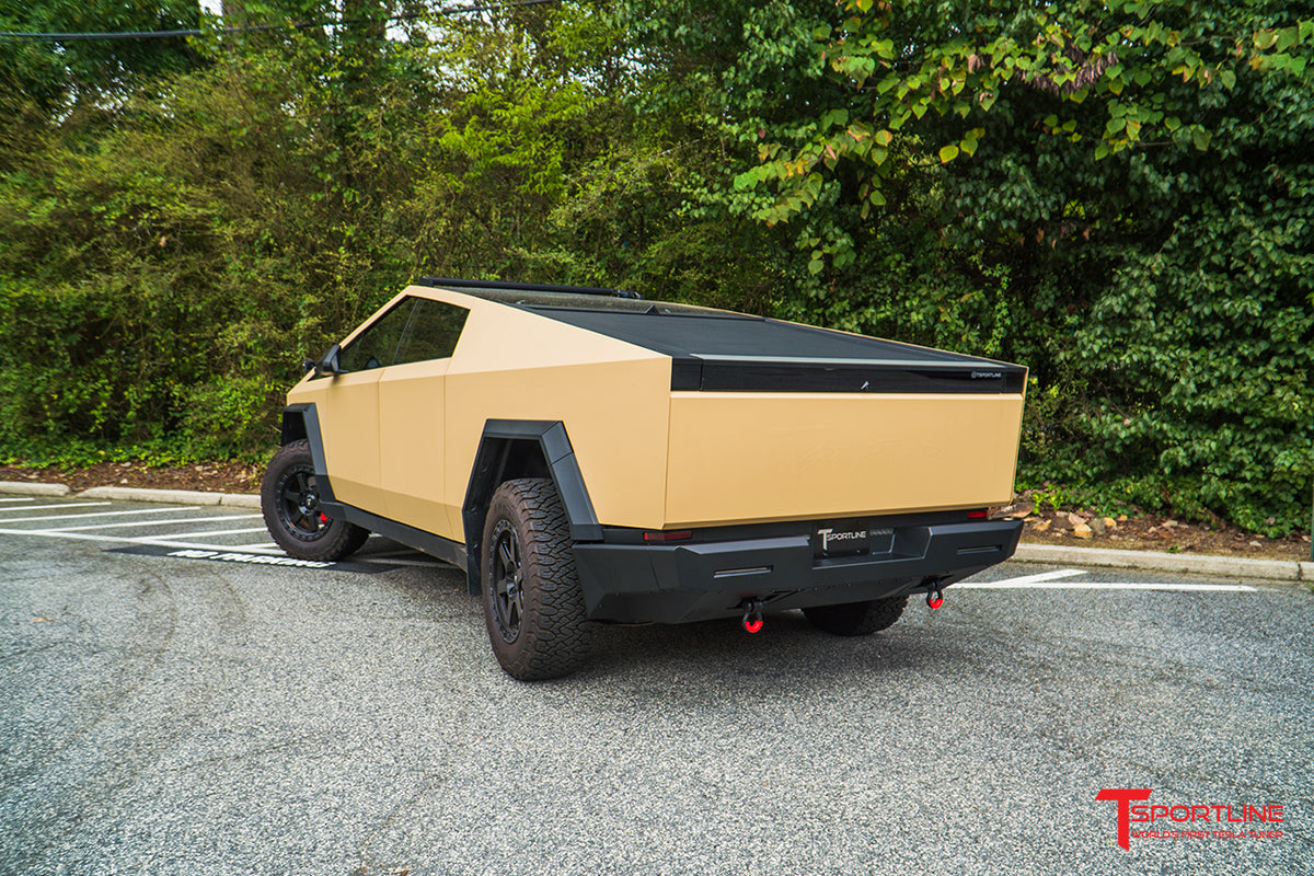 Tesla Cybertruck CTX Extreme Duty Steel Rear Bumper with Tow Hooks &amp; LED Lighting Options