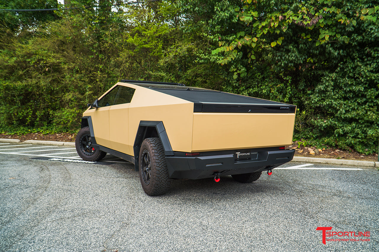 Tesla Cybertruck CTX Extreme Duty Steel Rear Bumper with Tow Hooks & LED Lighting Options