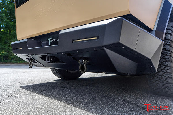 Base Cybertruck Rear (CONFIGURATOR ONLY) Tesla Cybertruck CTX Extreme Duty Steel Rear Bumpe ...