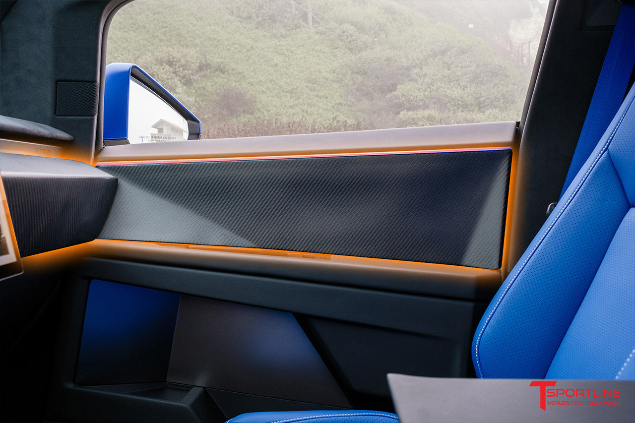 Tesla Cybertruck Carbon Fiber 5-Piece Interior Decor