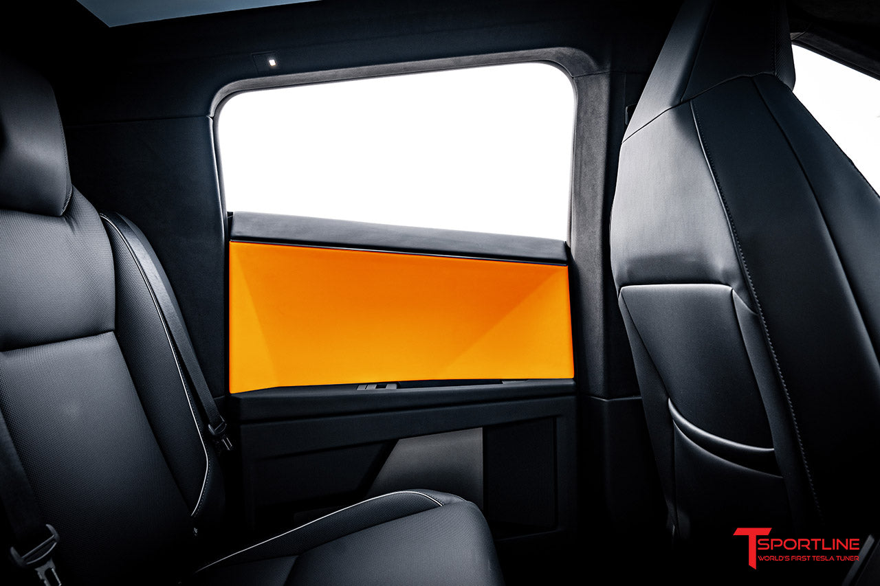 Tesla Cybertruck Custom Interior Program Phase 2: Reupholstered Door Inserts and Lower Dash