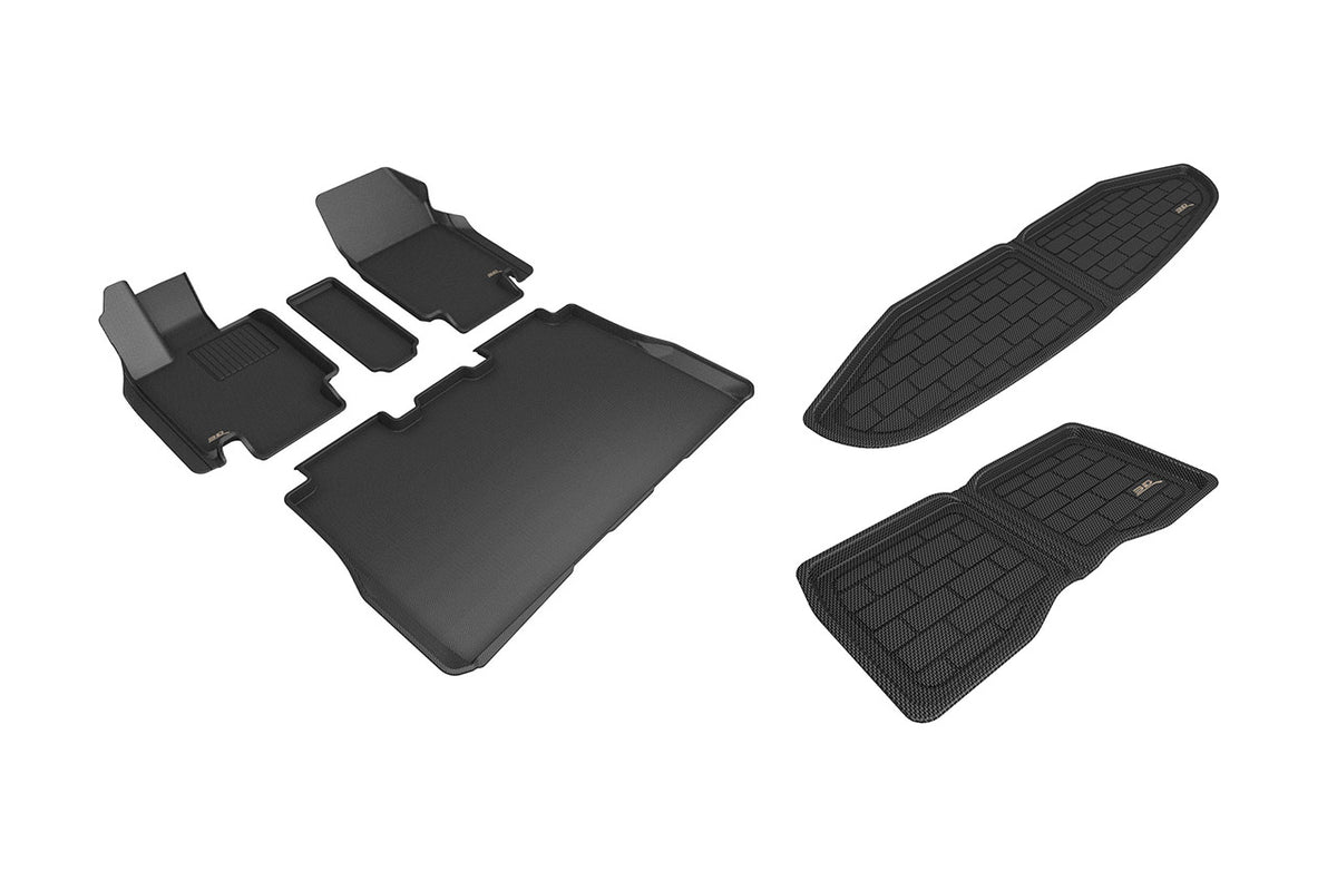 Tesla Cybertruck AWD  and Cyberbeast MAXpider 3D Kagu All-Weather Custom Fit Floor Liner Mats