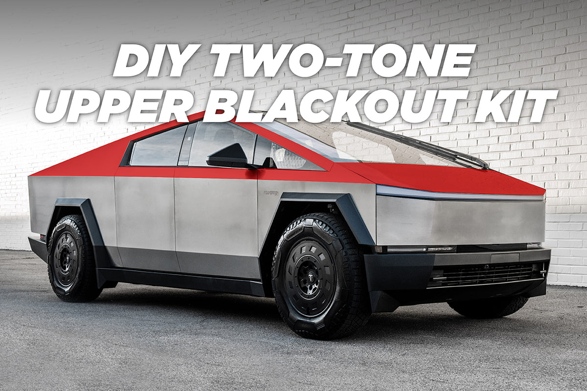 Tesla Cybertruck Two-Tone Upper Blackout PPF Wrap Kit