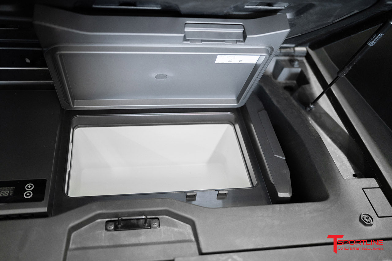 Tesla Cybertruck Bed Lower Trunk Vault Refrigerator / Freezer Cooler (Plug & Play Electric Powered)