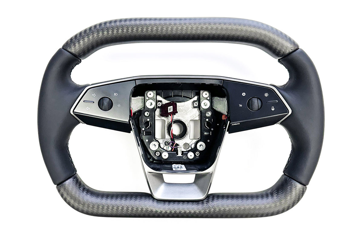 Tesla Cybertruck Carbon Fiber Squircle Yoke Steering Wheel