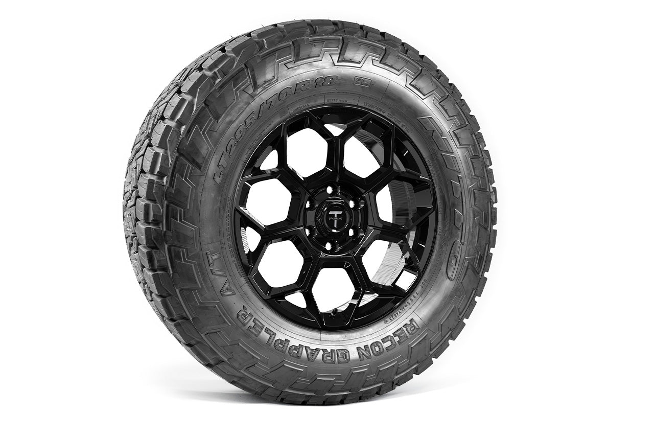 Super Saver! Tesla Cybertruck CT7 18" Fully Forged Lightweight Tesla Wheel and Tire Package (Set of 4)