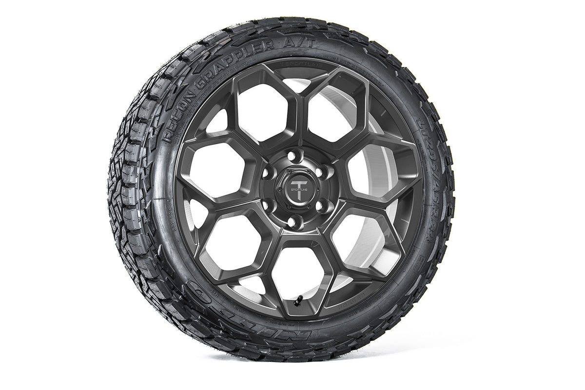 CT7 24&quot; Tesla Cybertruck Fully Forged Lightweight Tesla Wheel and Tire Package (Set of 4)