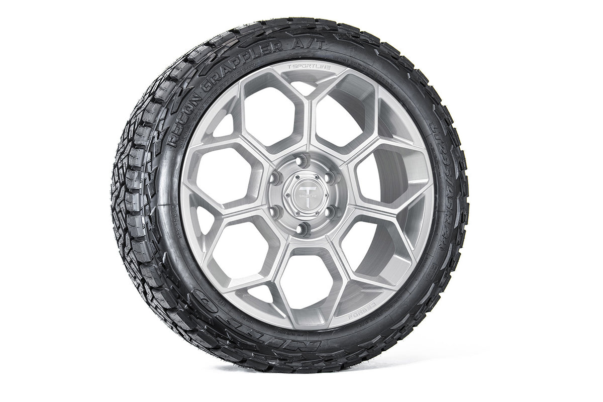CT7 24&quot; Tesla Cybertruck Fully Forged Lightweight Tesla Wheel and Tire Package (Set of 4)